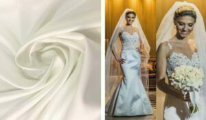 vestido de noiva cetim duchese • Luema Tecidos
